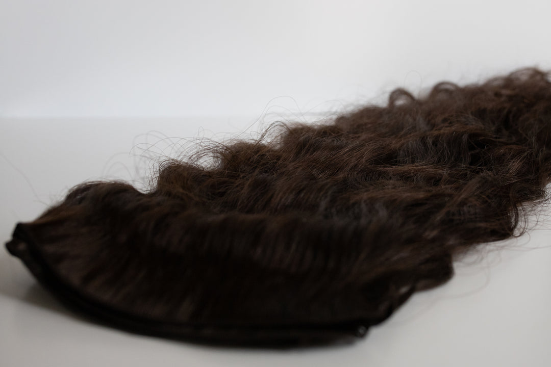 Beach Wave Hand Tied Weft - 3N (Dark Warm Brown)