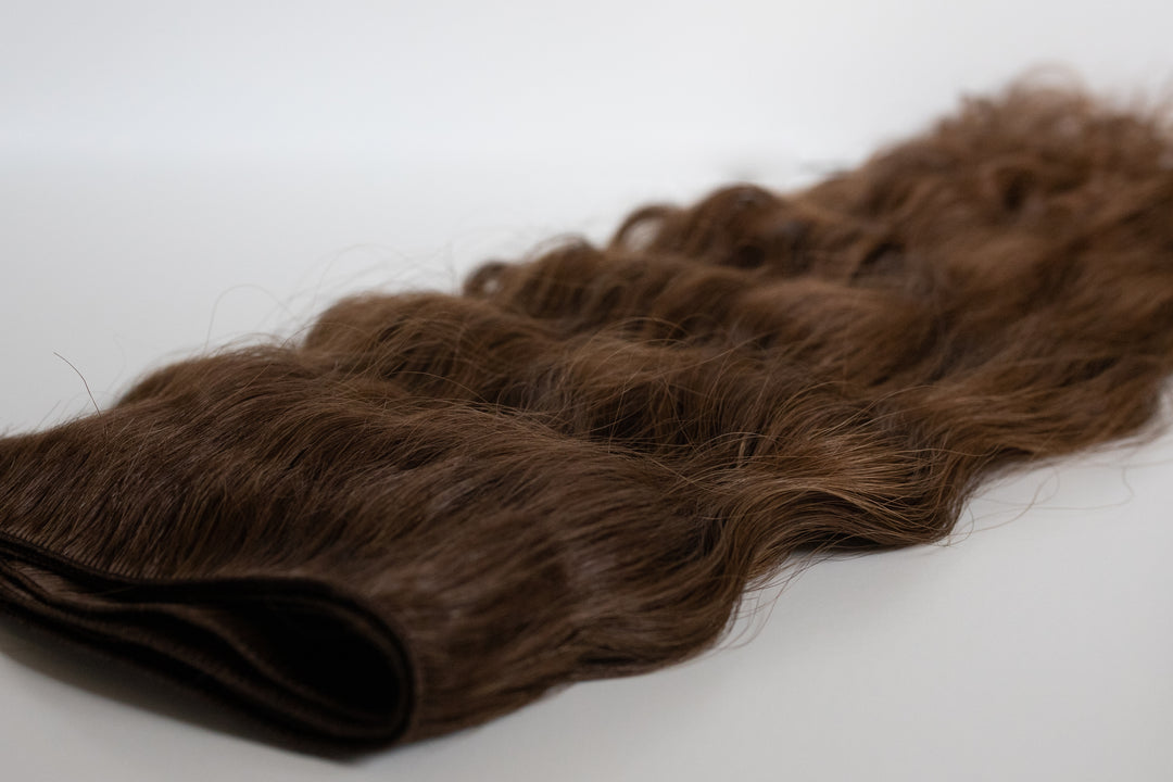 Beach Wave Hand Tied Weft - 6GWB (Golden Warm Brown)