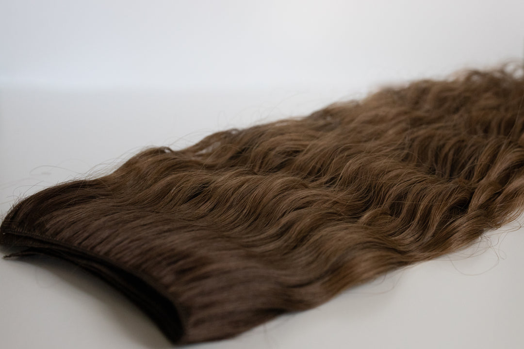 Beach Wave Hand Tied Weft - 8N (Neutral Light Brown)